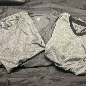 3 grey athletic shirts